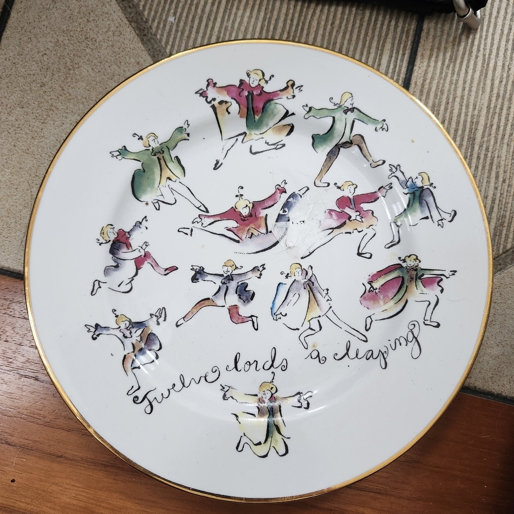 Rosanna Twelve Lords A Leaping White Salad Plate 8 Inch